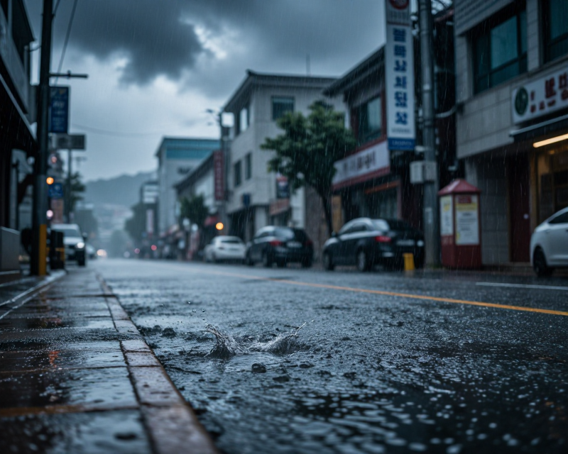 Heavy Monsoon Rain in South Korea