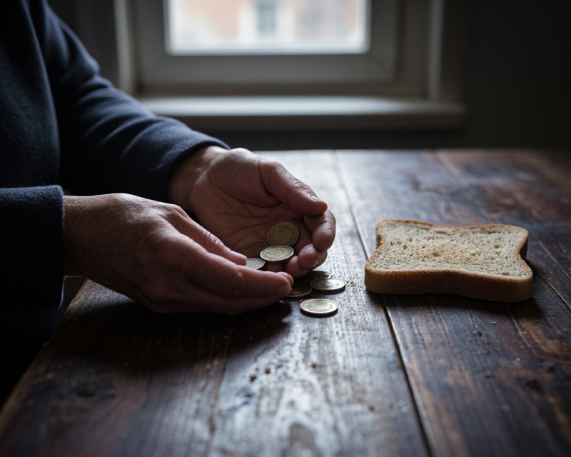 Empty Plate and Small Coins