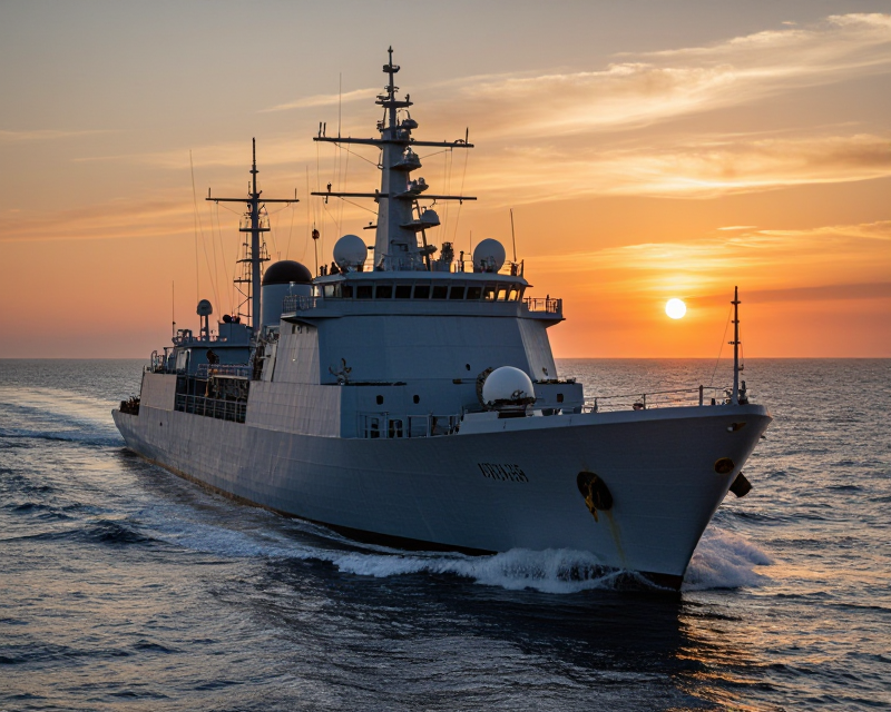 South Korean Naval Training Ship in Pacific