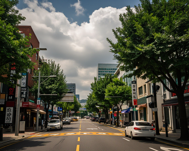 Cloudy Summer Day in Seoul