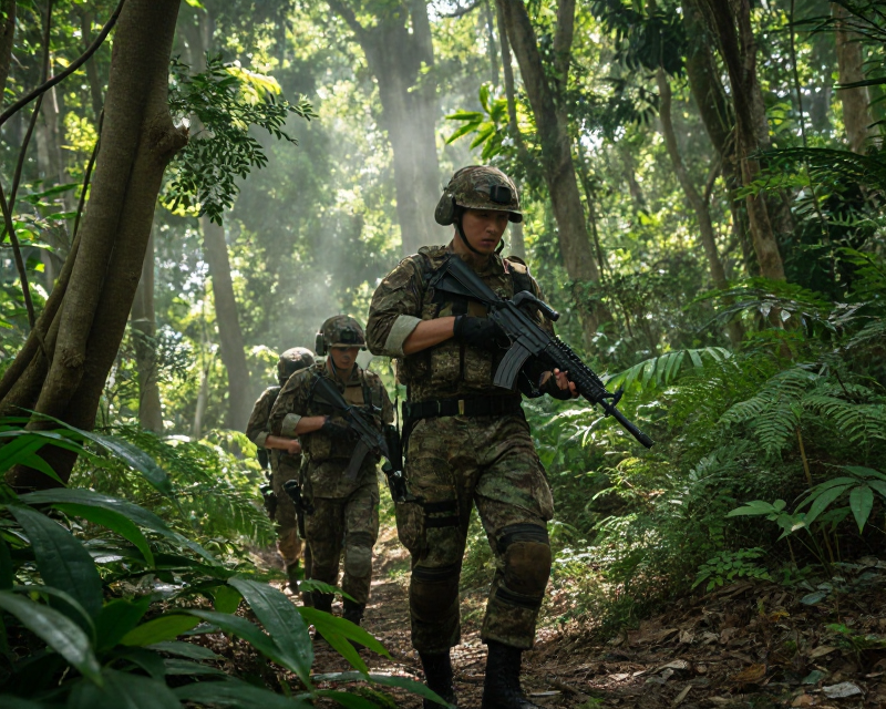 South Korean Marines in Jungle Training