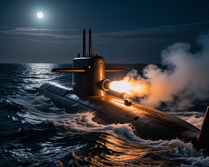 Submarine Missile Launch