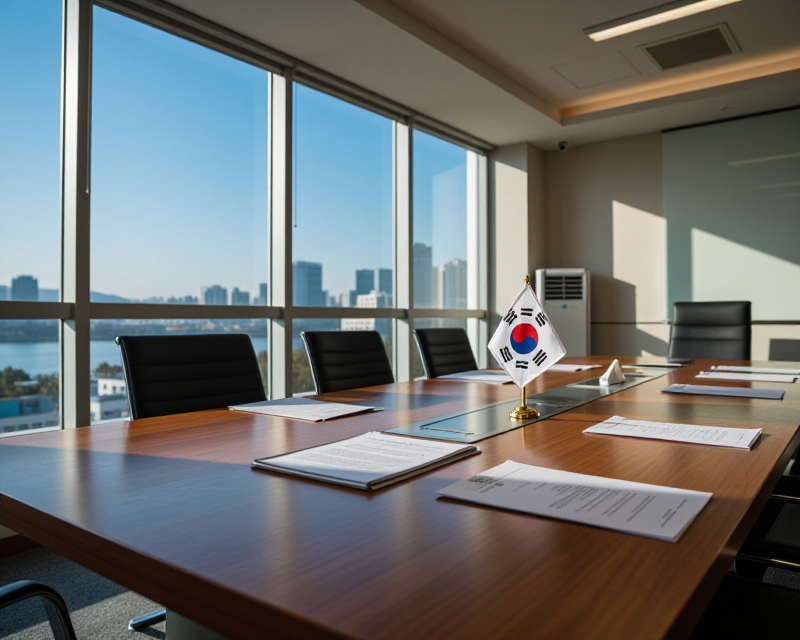 Modern Korean Government Briefing Room