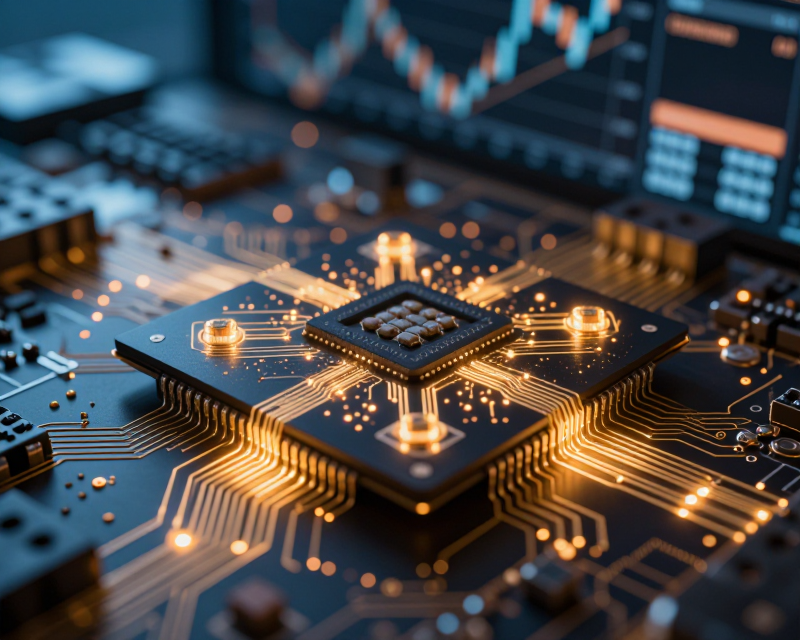 Futuristic Semiconductor Glow