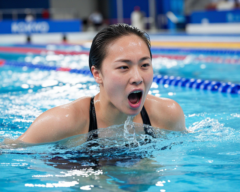 Triumphant Swimmer