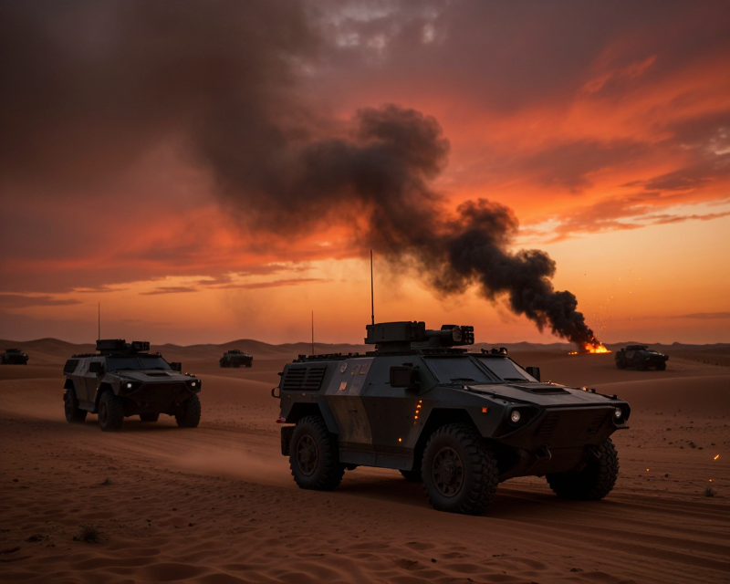 Dramatic Middle East Conflict Atmosphere