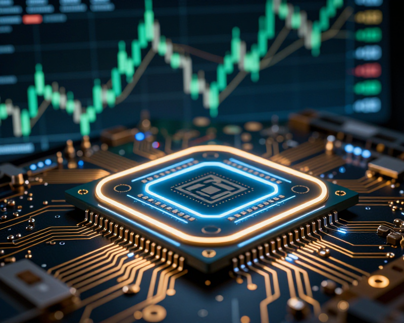 Semiconductor and Stock Market Concept